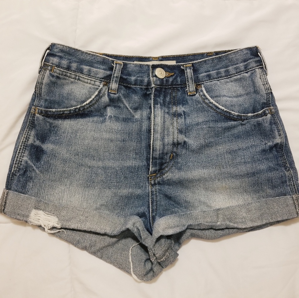 Topshop Hayden Moto High Waisted Shorts